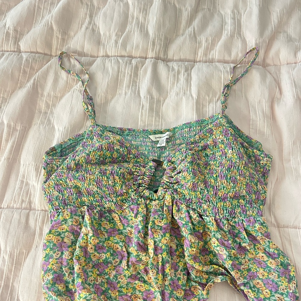 Floral American Eagle Top